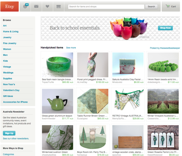 Etsy front page - Treasury by  thesweetbeekeeper