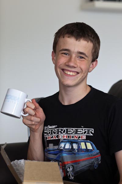 Finally he has a mug of his own!!